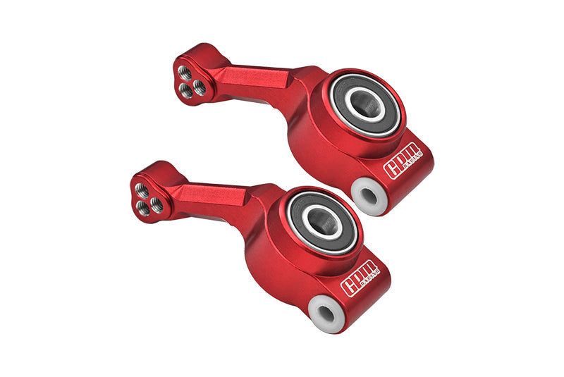 Aluminum 7075 Alloy Rear Stub Axle Carriers For Traxxas 1:10 Rustler / Hoss / Slash / Ford Fiesta / Nitro Rustler / Nitro Slash / Stampede / Rustler 4X4 Ultimate / Slash 4X4 Ultimate Upgrades - Red
