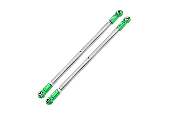 Losi 1/6 4WD Super Baja Rey 2.0 LOS05021 Stainless Steel Adjustable Rear Upper Chassis Link Tie Rods With Aluminium Ends - 2Pc Set Green