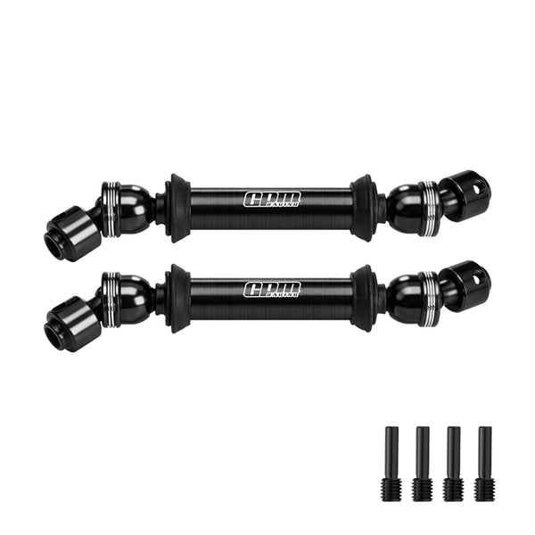 4140 Carbon Steel+Alloy 6061-T6 Center CVD Drive Shaft For Axial 1/10 SCX10 III Jeep CJ-7 SCX10 Pro Rock Crawler Upgrades - Black