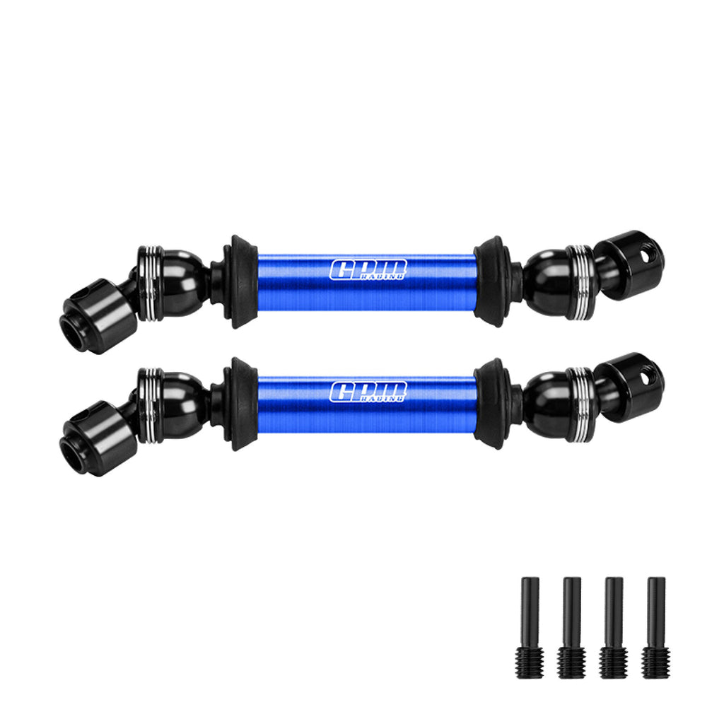 4140 Carbon Steel+Alloy 6061-T6 Center CVD Drive Shaft For Axial 1/10 SCX10 III Jeep CJ-7 SCX10 Pro Rock Crawler Upgrades - Blue