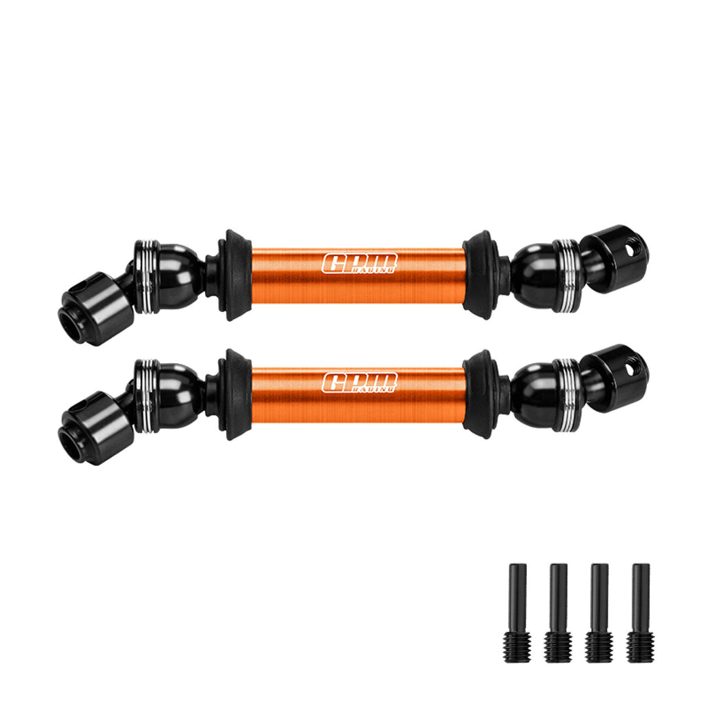 4140 Carbon Steel+Alloy 6061-T6 Center CVD Drive Shaft For Axial 1/10 SCX10 III Jeep CJ-7 SCX10 Pro Rock Crawler Upgrades - Orange
