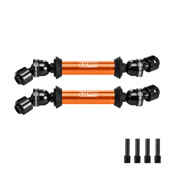 4140 Carbon Steel+Alloy 6061-T6 Center CVD Drive Shaft For Axial 1/10 SCX10 III Jeep CJ-7 SCX10 Pro Rock Crawler Upgrades - Orange
