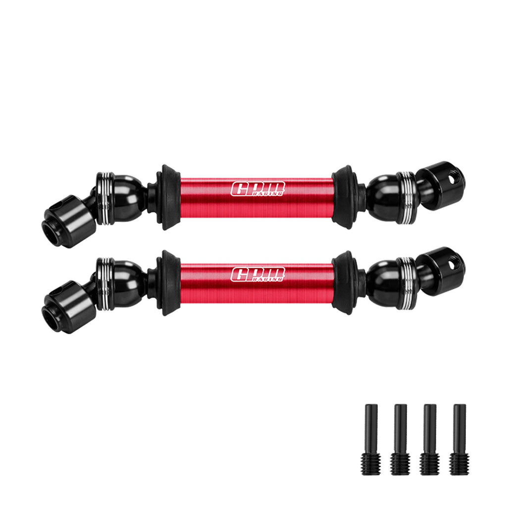 4140 Carbon Steel+Alloy 6061-T6 Center CVD Drive Shaft For Axial 1/10 SCX10 III Jeep CJ-7 SCX10 Pro Rock Crawler Upgrades - Red