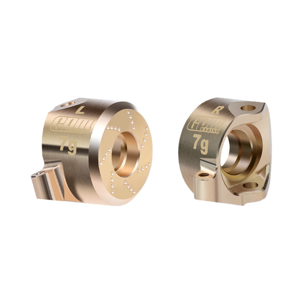 Brass Front Steering Blocks Weights 7g X 2Pcs Steering Knuckles For Axial 1:30 SCX30 Ford Bronco AXI-2048 / SCX30 Jeep Wrangler AXI-2261 Rock Crawler Upgrades