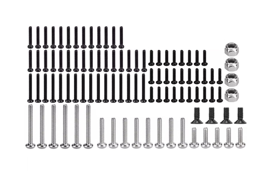 Steel Screws Set 100 Pieces For Axial 1:30 SCX30 Ford Bronco / SCX30 Jeep Wrangler JLU / Chevrolet K10 Rock Crawler Upgrades 