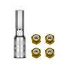 Wheel Nut 4Pcs & Wheel Nut Tool For Axial 1/30 SCX30 Ford Bronco AXI-2048 / Jeep Wrangler AXI-2261 Rock Crawler Upgrades - Gold