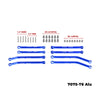 Aluminum 7075-T6 Alloy Front & Rear Link Set For Axial 1/30 SCX30 Ford Bronco AXI-2048 / Jeep Wrangler AXI-2261 Rock Crawler Upgrades - Blue