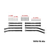 Aluminum 7075-T6 Alloy Front & Rear Link Set For Axial 1/30 SCX30 Ford Bronco AXI-2048 / Jeep Wrangler AXI-2261 Rock Crawler Upgrades - Black