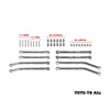 Aluminum 7075-T6 Alloy Front & Rear Link Set For Axial 1/30 SCX30 Ford Bronco AXI-2048 / Jeep Wrangler AXI-2261 Rock Crawler Upgrades - Gray Silver
