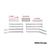 Aluminum 7075-T6 Alloy Front & Rear Link Set For Axial 1/30 SCX30 Ford Bronco AXI-2048 / Jeep Wrangler AXI-2261 Rock Crawler Upgrades - Silver