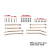 Brass Link Set 8Pcs For Axial 1/30 SCX30 Ford Bronco AXI-2048 / Jeep Wrangler AXI-2261 Rock Crawler Upgrades