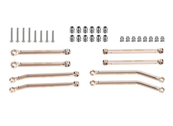 Brass Link Set 8Pcs For Axial 1/30 SCX30 Ford Bronco AXI-2048 / Jeep Wrangler AXI-2261 Rock Crawler Upgrades 
