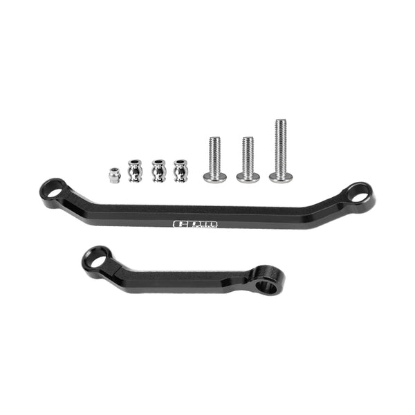 Aluminum 7075-T6 Alloy Tie Rod Link & Drag Link Set For Axial 1/30 SCX30 Ford Bronco AXI-2048 / Jeep Wrangler AXI-2261 Rock Crawler Upgrades - Black