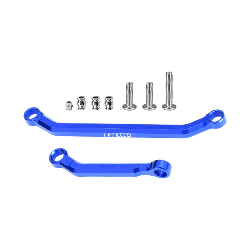 Aluminum 7075-T6 Alloy Tie Rod Link & Drag Link Set For Axial 1/30 SCX30 Ford Bronco AXI-2048 / Jeep Wrangler AXI-2261 Rock Crawler Upgrades - Blue