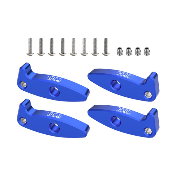 Aluminum 7075-T6 Alloy Flex Blades Extensions (Droop Flex Mod) For Axial 1:30 SCX30 Ford Bronco / SCX30 Jeep Wrangler JLU / Chevrolet K10 Rock Crawler Upgrades - Blue