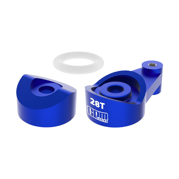 Aluminum 7075 Alloy Steering Horn 28T Servo Saver For Axial 1:30 SCX30 Ford Bronco / SCX30 Jeep Wrangler JLU / Chevrolet K10 Rock Crawler Upgrades - Blue