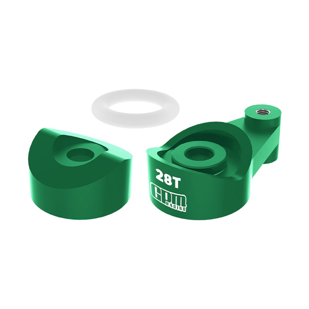 Aluminum 7075 Alloy Steering Horn 28T Servo Saver For Axial 1:30 SCX30 Ford Bronco / SCX30 Jeep Wrangler JLU / Chevrolet K10 Rock Crawler Upgrades - Green