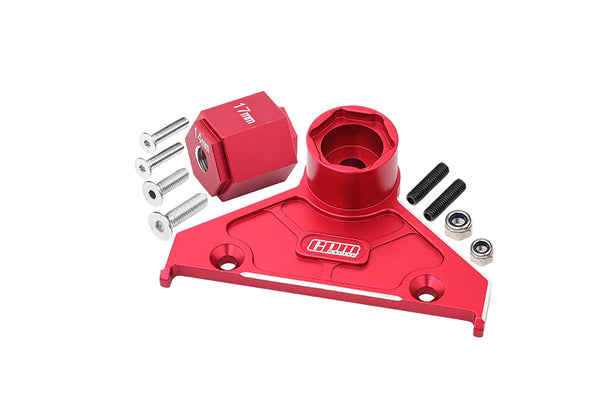 Aluminium Alloy Rear Spare Wheel Positioning Bracket For Axial 1/6 SCX6 Jeep JLU Wrangler AXI05000 - 10Pc Set Red