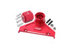 Aluminium Alloy Rear Spare Wheel Positioning Bracket For Axial 1/6 SCX6 Jeep JLU Wrangler AXI05000 - 10Pc Set Red