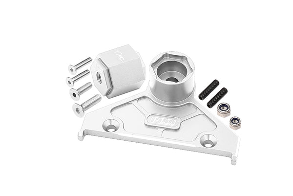 Aluminium Alloy Rear Spare Wheel Positioning Bracket For Axial 1/6 SCX6 Jeep JLU Wrangler AXI05000 - 10Pc Set Silver