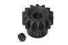High Carbon Steel Motor Gear 14T For Axial 1/6 SCX6 Jeep JLU Wrangler AXI05000 - 2Pc Set Black
