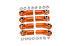 Rear Link Bar Aluminum Ball Ends For Axial 1/6 SCX6 Jeep JLU Wrangler AXI05000 - 8Pc Set Orange