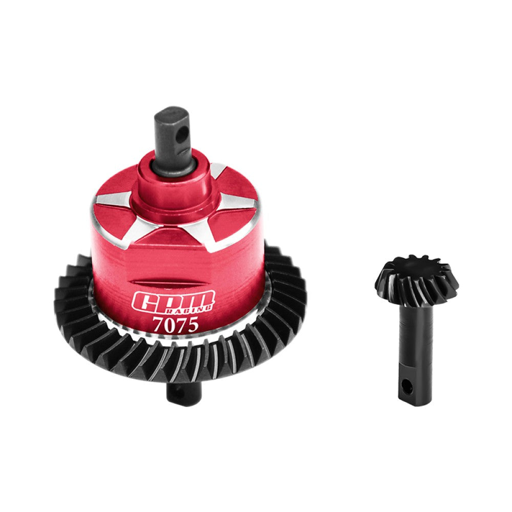 4140 Carbon Steel + 7075 Alloy Front Complete Differential For Traxxas 1:10 Slash 4X4 / Rustler VXL / Slash Low-CG / Hoss 3S / 1:8 Jato 4X4 VXL / 1:7 XO-01 Upgrade Parts - Red