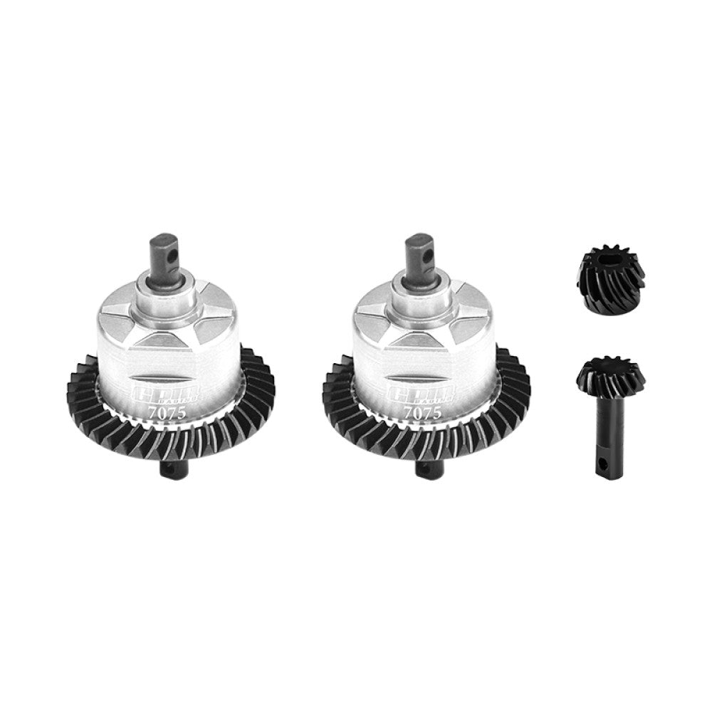 Aluminum 7075 Alloy + 4140 Carbon Steel Front & Rear Complete Differential For Traxxas 1:10 Slash 4X4 / Rustler VXL / Hoss VXL 3S / Ford F-150 / Stampede / Jato 4X4 2S 4S / 1:7 XO-01 - Silver