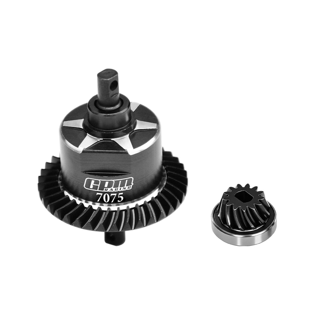 4140 Carbon Steel + Aluminum 7075 Alloy Rear Complete Differential FOR Traxxas 1:10 Slash 4X4 / Slash Low-CG / Hoss 3S / Rustler VXL / 1:7 XO-01 / 1:8 Jato 4X4 VXL Upgrade Parts - Black