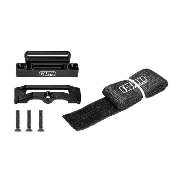 Aluminum 7075-T6 Alloy Retainer Battery Hold-Down Compatible With Large-Capacity Batteries For Traxxas 1:10 Slash 2WD / Slash Mudboxx Modified / Slash 4x4 VXL Short Course Truck Upgrades - Black
