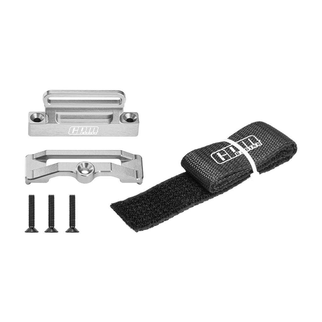 Aluminum 7075-T6 Alloy Retainer Battery Hold-Down Compatible With Large-Capacity Batteries For Traxxas 1:10 Slash 2WD / Slash Mudboxx Modified / Slash 4x4 VXL Short Course Truck Upgrades - Silver