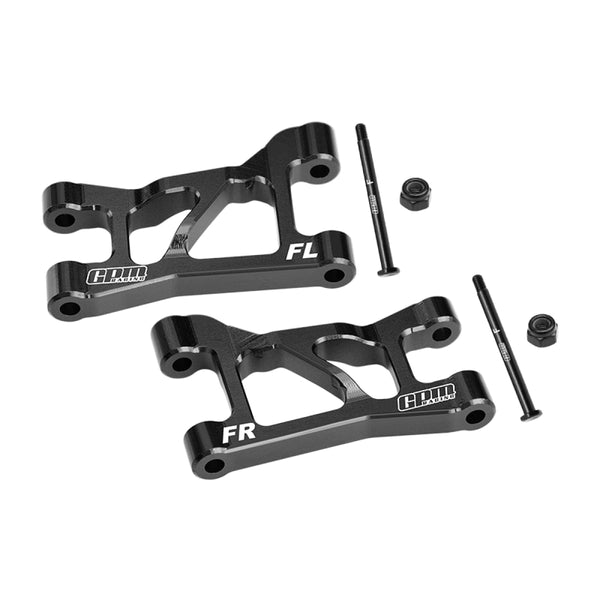 Aluminum 7075-T6 Alloy Front Upper Suspension Arms For Traxxas 1/16 Mini Slash 4X4 Short Course Truck-108164-1 Upgrades - Black