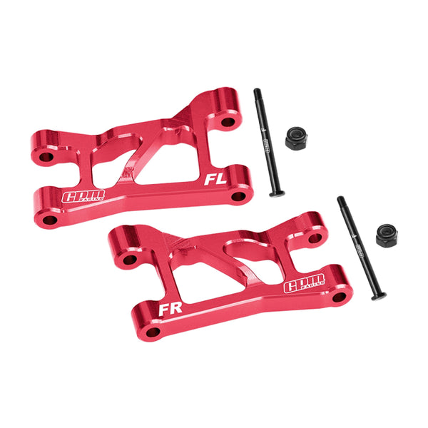 Aluminum 7075-T6 Alloy Front Upper Suspension Arms For Traxxas 1/16 Mini Slash 4X4 Short Course Truck-108164-1 Upgrades - Red