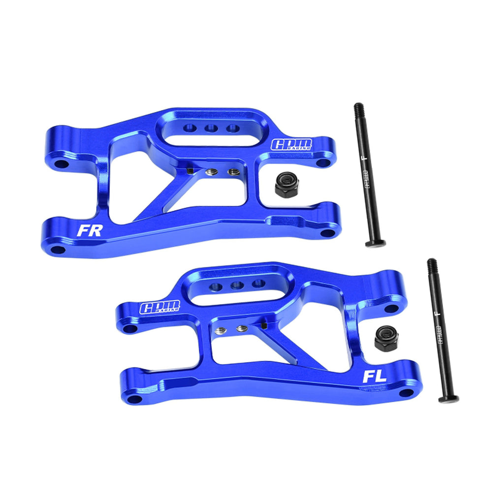 Aluminum 7075-T6 Alloy Front Lower Suspension Arms For Traxxas 1/16 Mini Slash 4X4 Short Course Truck-108164-1 Upgrades - Blue