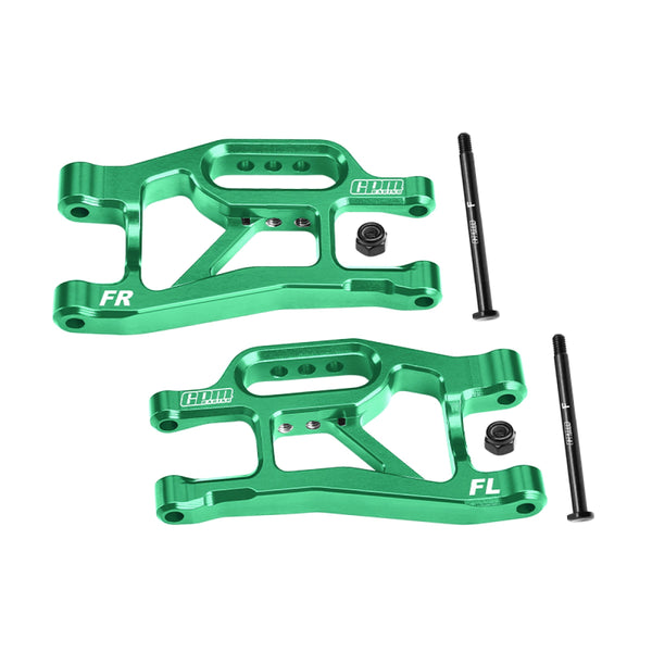 Aluminum 7075-T6 Alloy Front Lower Suspension Arms For Traxxas 1/16 Mini Slash 4X4 Short Course Truck-108164-1 Upgrades - Green