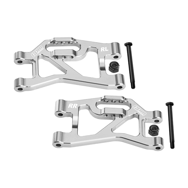Aluminum 7075-T6 Alloy Rear Lower Suspension Arms For Traxxas 1/16 Mini Slash 4X4 Short Course Truck-108164-1 Upgrades - Silver