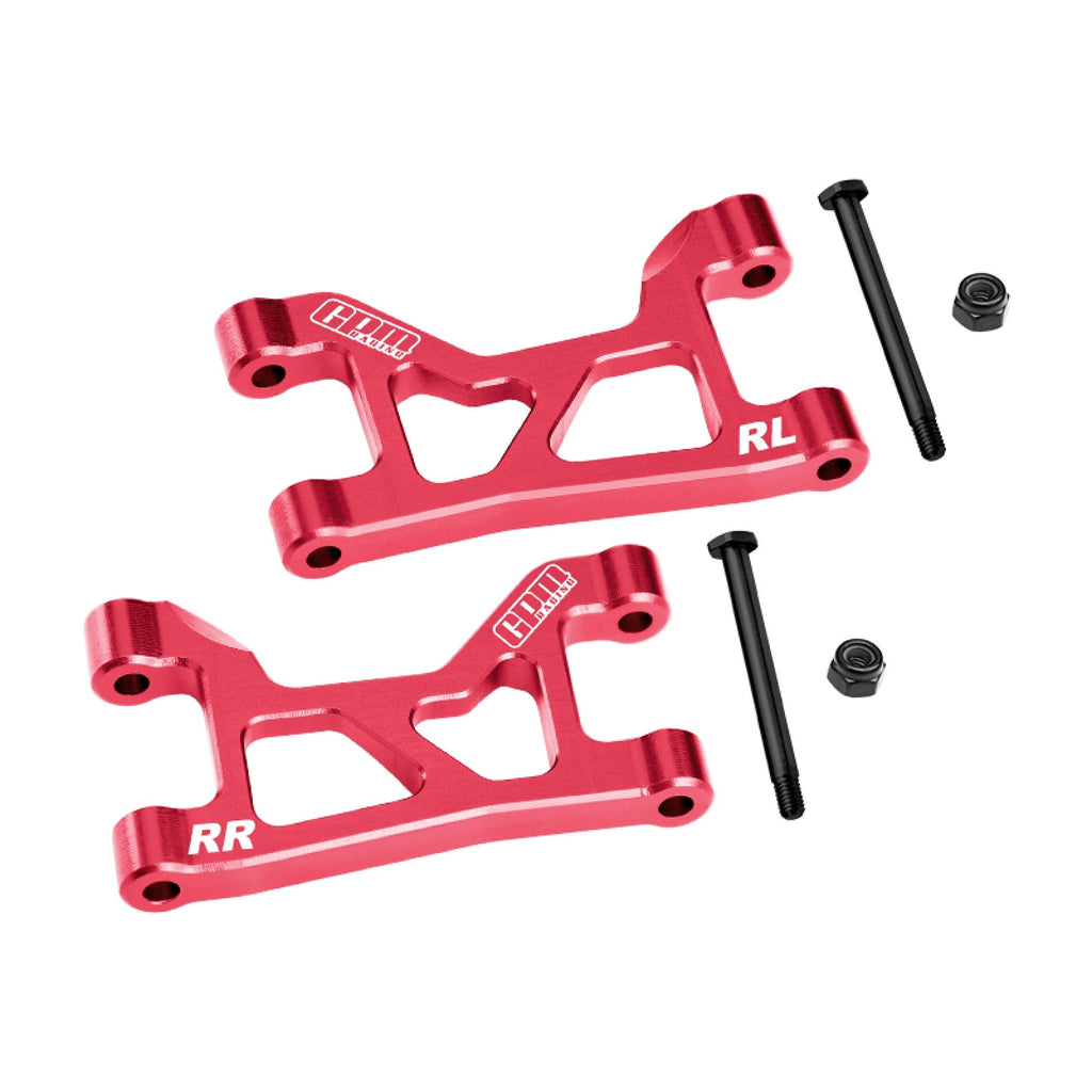 Aluminum 7075-T6 Alloy Rear Upper Suspension Arms For Traxxas 1/16 Mini Slash 4X4 Short Course Truck-108164-1 Upgrades - Red
