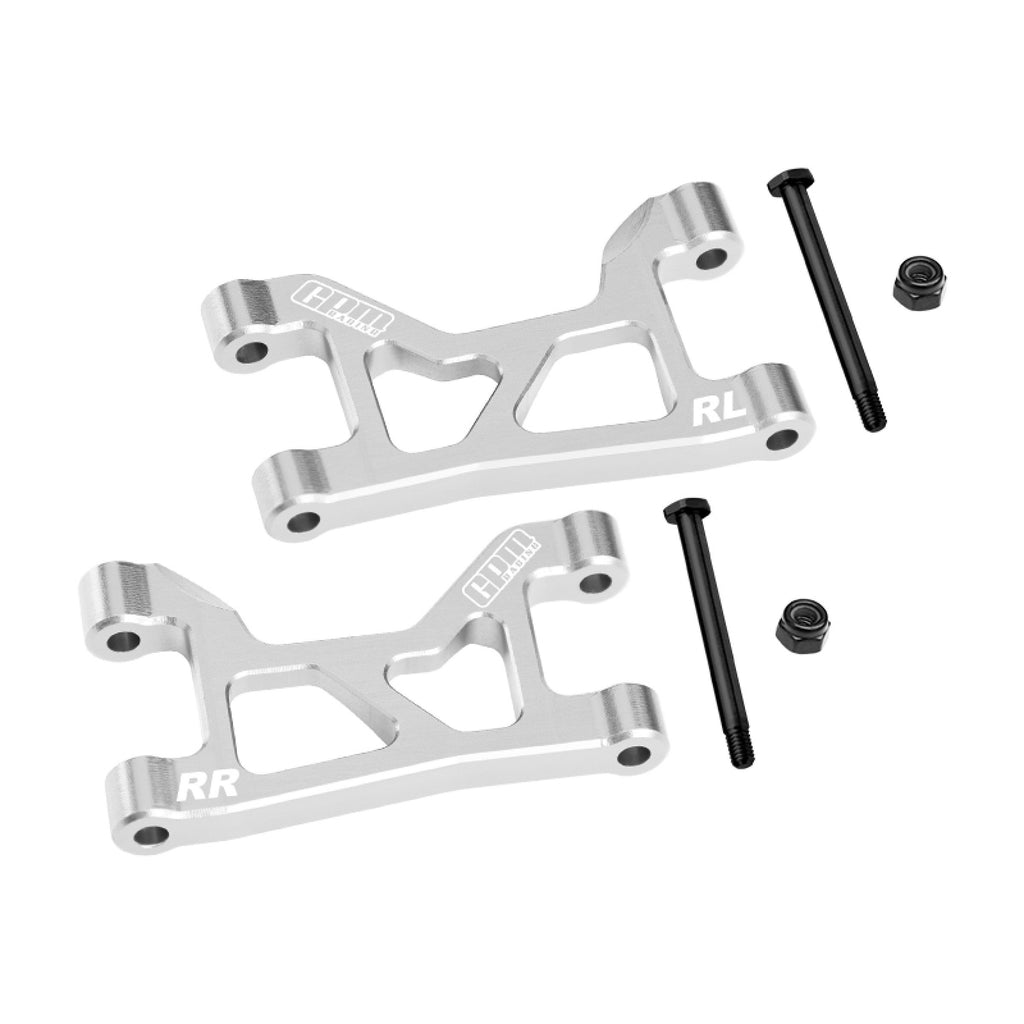 Aluminum 7075-T6 Alloy Rear Upper Suspension Arms For Traxxas 1/16 Mini Slash 4X4 Short Course Truck-108164-1 Upgrades - Silver
