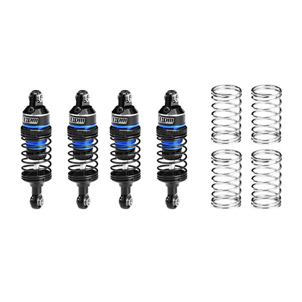 Aluminum 6061-T6 Alloy Front & Rear Adjustable Progressive Spring Shock 63mm For Traxxas Mini Slash 4X4 / Mini Rally VXL Ford RS200 Upgrades - Blue