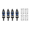Aluminum 6061-T6 Alloy Front & Rear Adjustable Progressive Spring Shock 63mm For Traxxas Mini Slash 4X4 / Mini Rally VXL Ford RS200 Upgrades - Blue