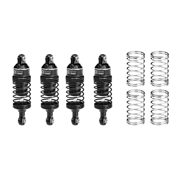 Aluminum 6061-T6 Alloy Front & Rear Adjustable Progressive Spring Shock 63mm For Traxxas Mini Slash 4X4 / Mini Rally VXL Ford RS200 Upgrades - Black