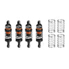 Aluminum 6061-T6 Alloy Front & Rear Adjustable Progressive Spring Shock 63mm For Traxxas Mini Slash 4X4 / Mini Rally VXL Ford RS200 Upgrades - Orange