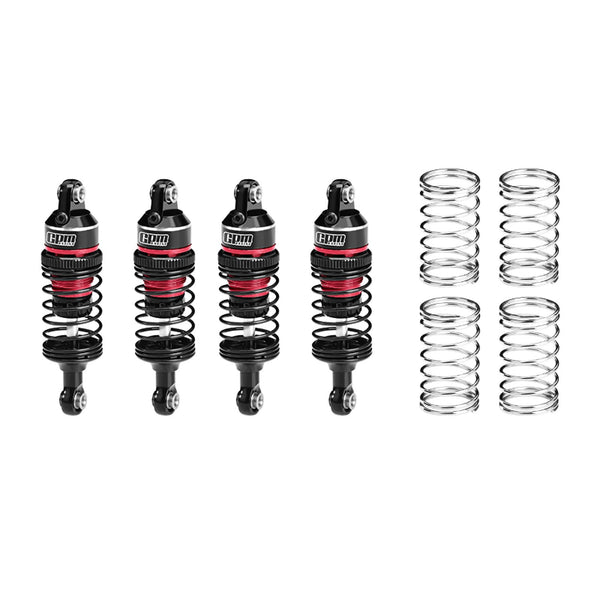 Aluminum 6061-T6 Alloy Front & Rear Adjustable Progressive Spring Shock 63mm For Traxxas Mini Slash 4X4 / Mini Rally VXL Ford RS200 Upgrades - Red