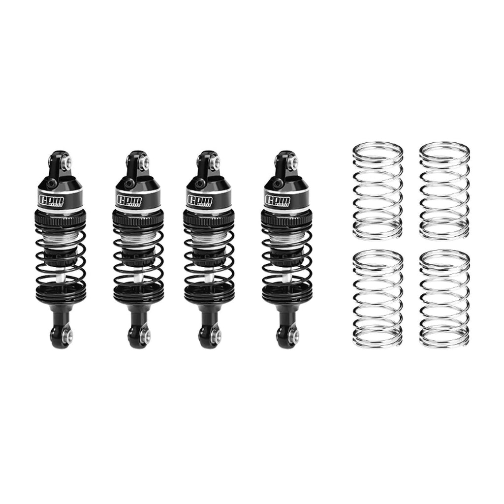 Aluminum 6061-T6 Alloy Front & Rear Adjustable Progressive Spring Shock 63mm For Traxxas Mini Slash 4X4 / Mini Rally VXL Ford RS200 Upgrades - Silver