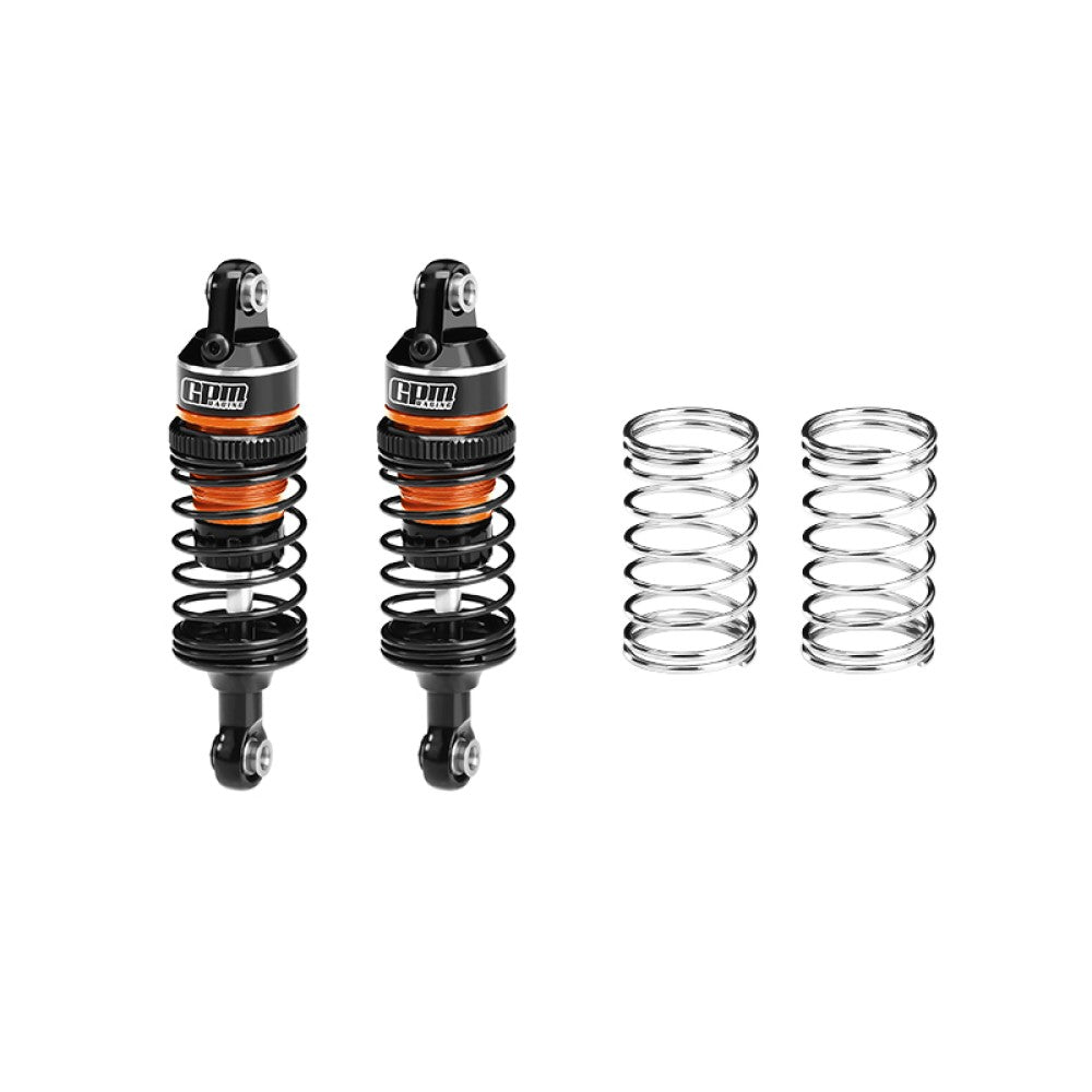 Aluminum 6061-T6 Alloy Front Or Rear Adjustable Progressive Spring Shock 63mm For Traxxas 1/16 Mini Slash 4X4 Short Course Truck-108164-1 Upgrades - Orange
