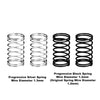 Progressive Shock Springs Set For Traxxas Mini Slash 4X4 / Mini Rally VXL Ford RS200 - Silver+Black