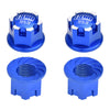 Aluminum 7075-T6 Wheel Lock For Traxxas 1:8 4WD Sledge / 1:5 X Maxx 6S / X Maxx 8S / XRT 8S / 1:10 E-Revo 2.0 VXL / 1:10 Maxx With WideMAXX - 4Pc Set Blue