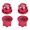 Aluminum 7075-T6 Wheel Lock For Traxxas 1:8 4WD Sledge / 1:5 X Maxx 6S / X Maxx 8S / XRT 8S / 1:10 E-Revo 2.0 VXL / 1:10 Maxx With WideMAXX - 4Pc Set Red