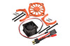 Aluminum Motor Heatsink With Cooling Fan Only Use With GPM Optional Quick Release Motor Base Item# SLE038A For Traxxas 1/8 4WD Sledge Monster Truck 95076-4 - 9Pc Set Orange