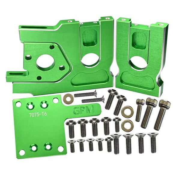 Aluminum 7075-T6 Center Differential Mount Quick Release Motor Base For Traxxas 1/8 4WD Sledge Monster Truck 95076-4 - 30Pc Set Green